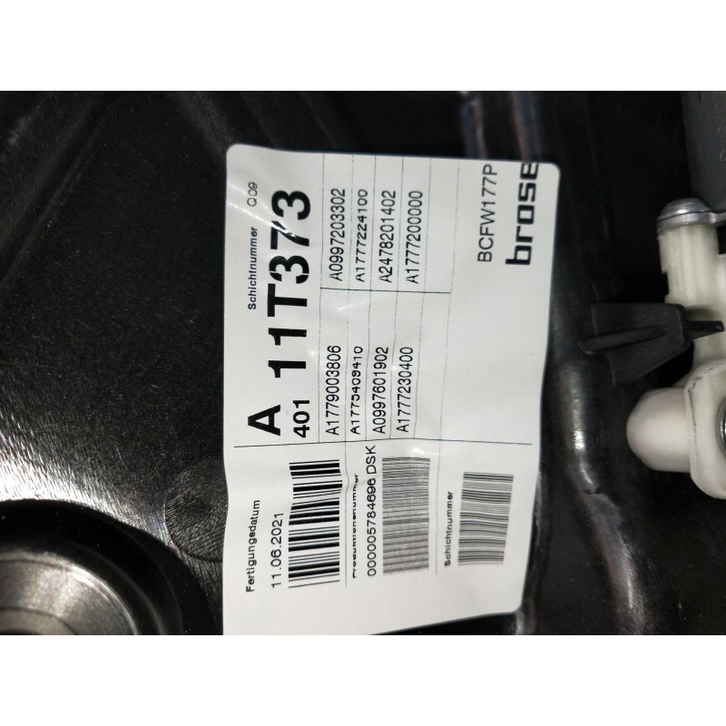 Recambio de elevalunas delantero izquierdo para mercedes clase a (bm 177) a 200 d (177.012) referencia OEM IAM A1779003806 A1775