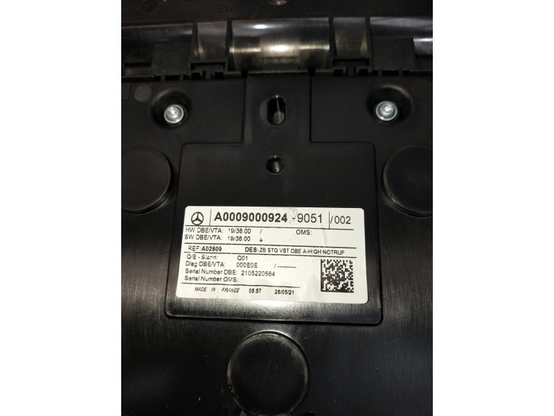 Recambio de luz interior para mercedes clase a (bm 177) a 200 d (177.012) referencia OEM IAM A0009000924  