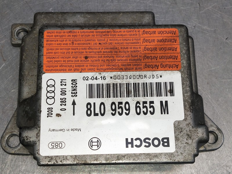 Recambio de centralita airbag para audi s3 (8l) 1.8 t (165kw) referencia OEM IAM 8L0959655M 0285001271 