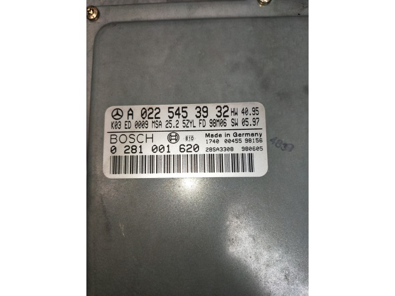 Recambio de centralita motor uce para mercedes clase e (w210) berlina diesel 290 turbodiesel (210.017) referencia OEM IAM 028100