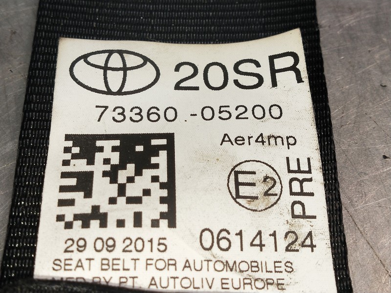 Recambio de juego cinturones trasero para toyota avensis advance referencia OEM IAM 7336005200 0614124 4P