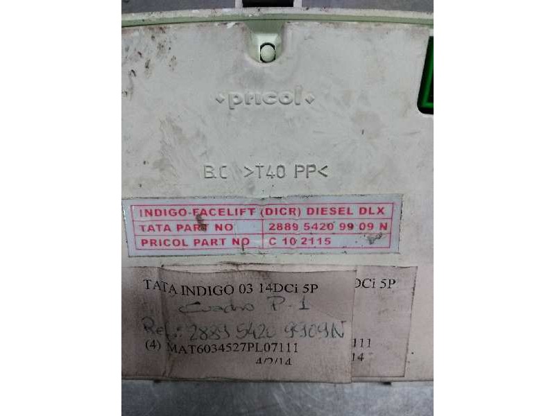 Recambio de cuadro instrumentos para tata indigo marina 1.4 referencia OEM IAM 285954209909N  