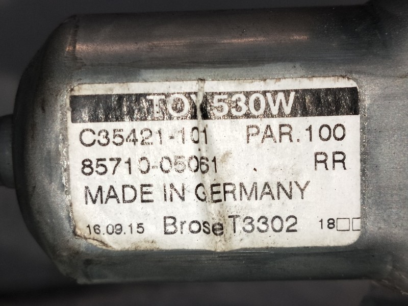 Recambio de elevalunas trasero derecho para toyota avensis advance referencia OEM IAM 8571005061 C35421101 4P