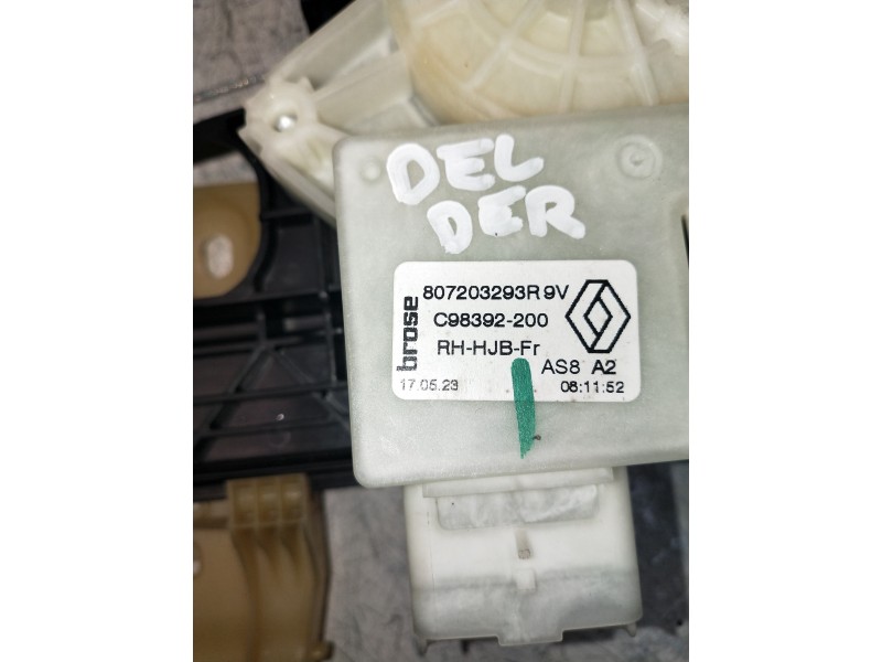 Recambio de elevalunas delantero derecho para renault captur ii 1.0 referencia OEM IAM 807203293R  5P