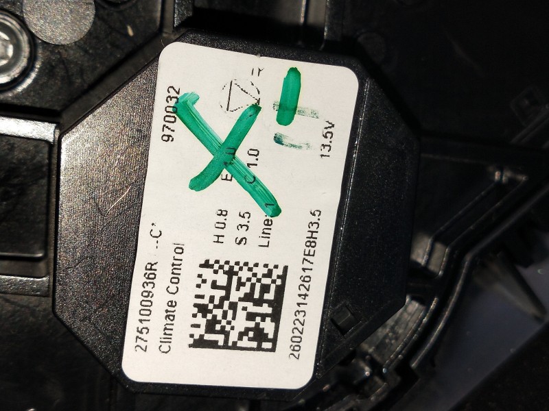 Recambio de mando calefaccion / aire acondicionado para renault captur ii 1.0 referencia OEM IAM 283E85899R 275100936R 