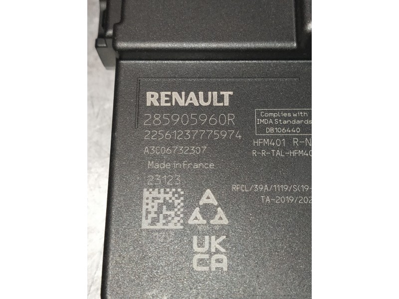 Recambio de modulo electronico para renault captur ii 1.0 referencia OEM IAM 285905960R 22561237775974 A3C06732307