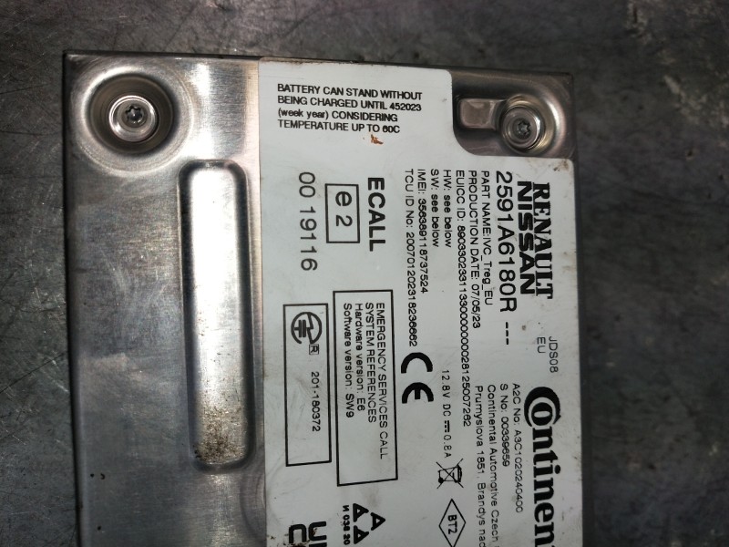 Recambio de modulo electronico para renault captur ii 1.0 referencia OEM IAM 2591A6180R A3C1020240400 