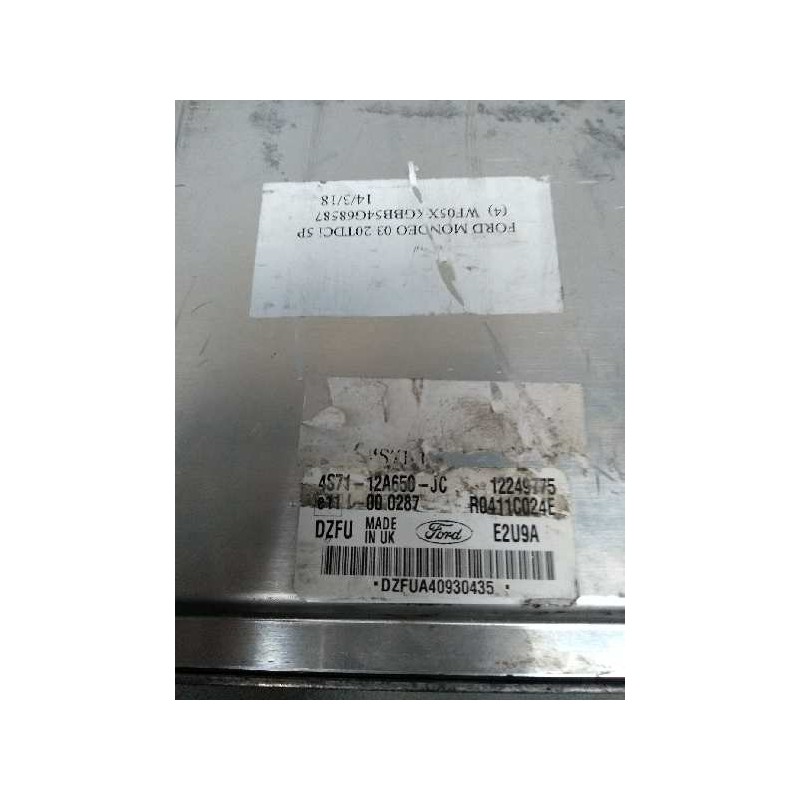 Recambio de centralita motor uce para ford mondeo berlina (ge) 2.0 tdci cat referencia OEM IAM R0411C024E 4S7112A650JC 12249775 