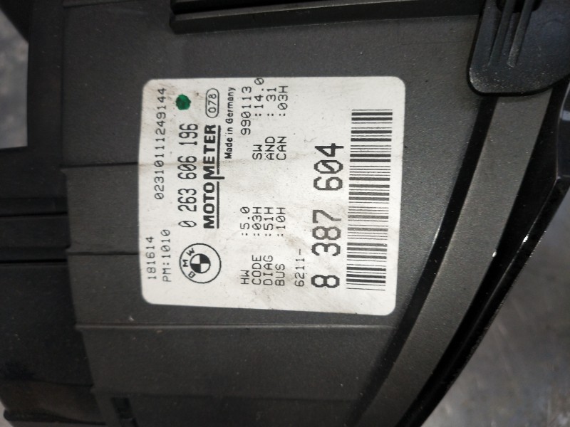 Recambio de cuadro instrumentos para bmw serie 3 berlina (e46) 316i referencia OEM IAM 1036017005 0263606196 8387604