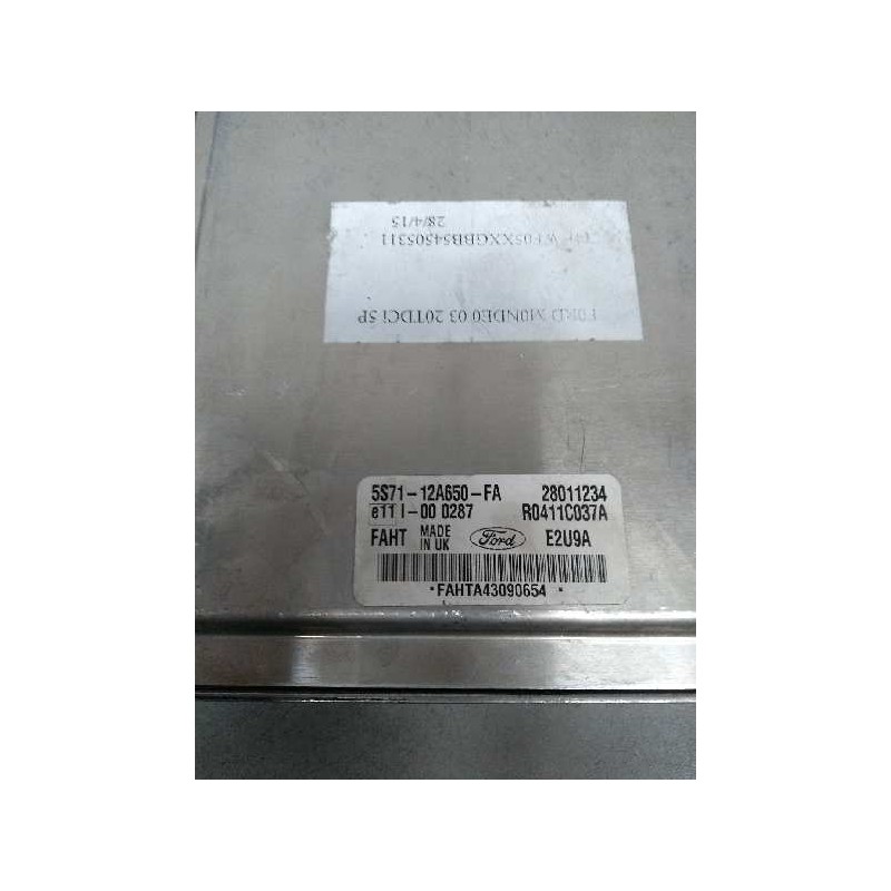 Recambio de centralita motor uce para ford mondeo berlina (ge) 2.0 tdci cat referencia OEM IAM R0411C037A 5S7112A650FA 28011234 