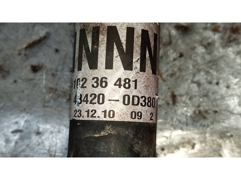 Recambio de transmision delantera izquierda para toyota yaris 1.3 16v cat referencia OEM IAM 434200D380  