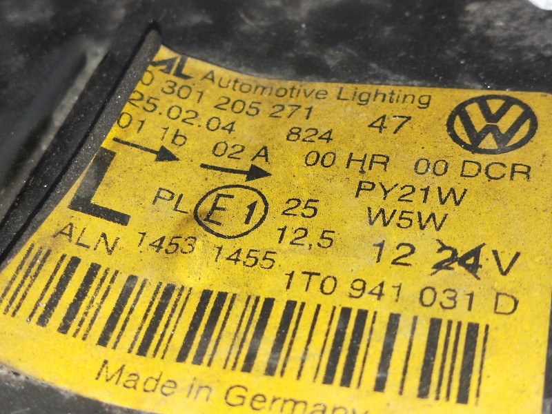 Recambio de faro izquierdo para volkswagen touran (1t1) highline referencia OEM IAM 0301205271 1T0941031D XENON