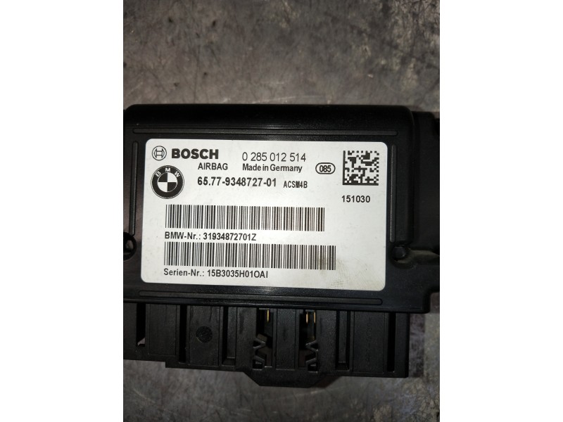 Recambio de centralita airbag para bmw serie 3 gran turismo (f34) 318d referencia OEM IAM 6577934872701 0285012514 