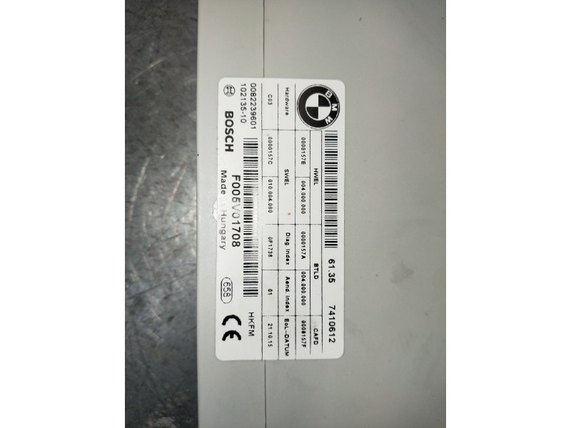 Recambio de modulo electronico para bmw serie 3 gran turismo (f34) 318d referencia OEM IAM F005V01708 0082239601 