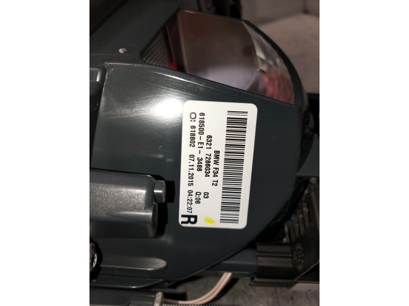 Recambio de piloto trasero derecho interior para bmw serie 3 gran turismo (f34) 318d referencia OEM IAM 618500E13488 63217286034