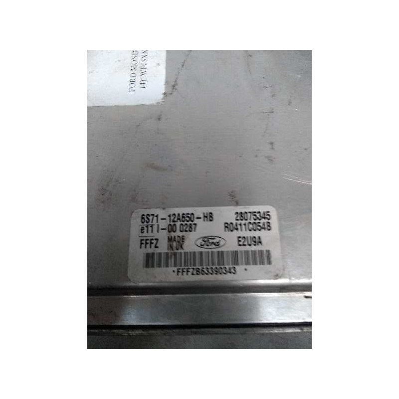 Recambio de centralita motor uce para ford mondeo berlina (ge) 2.0 tdci cat referencia OEM IAM R0411C054B 6S7112A650HB 28075345 