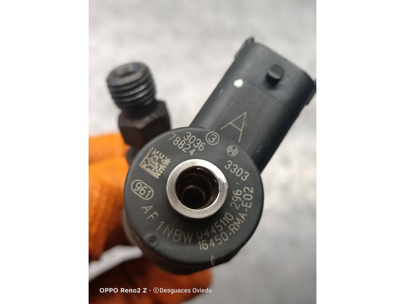 Recambio de inyector para honda accord berlina (cl/cn) 2.2i ctdi executive referencia OEM IAM 0445110296 16450RMAE02 