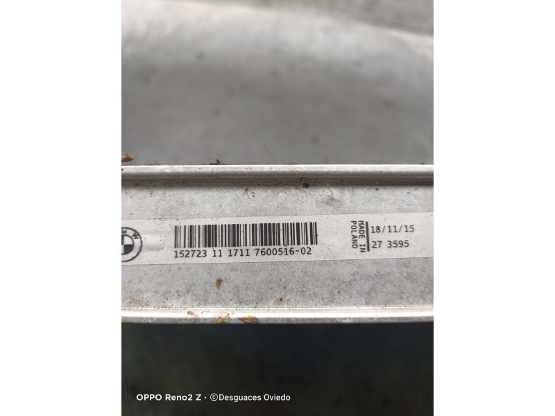 Recambio de radiador agua para bmw serie 3 gran turismo (f34) 318d referencia OEM IAM 760051602  