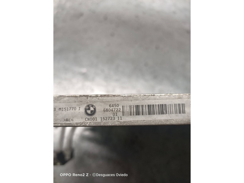 Recambio de condensador / radiador aire acondicionado para bmw serie 3 gran turismo (f34) 318d referencia OEM IAM 6804722  