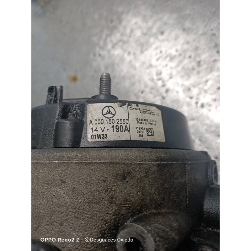 Recambio de alternador para mercedes clase c (w203) berlina 220 cdi (203.006) referencia OEM IAM A0001502550 10480408 