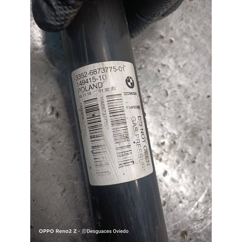 Recambio de amortiguador trasero izquierdo para bmw serie 3 gran turismo (f34) 318d referencia OEM IAM 3352687377501  