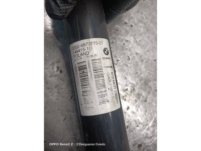 Recambio de amortiguador trasero izquierdo para bmw serie 3 gran turismo (f34) 318d referencia OEM IAM 3352687377501  