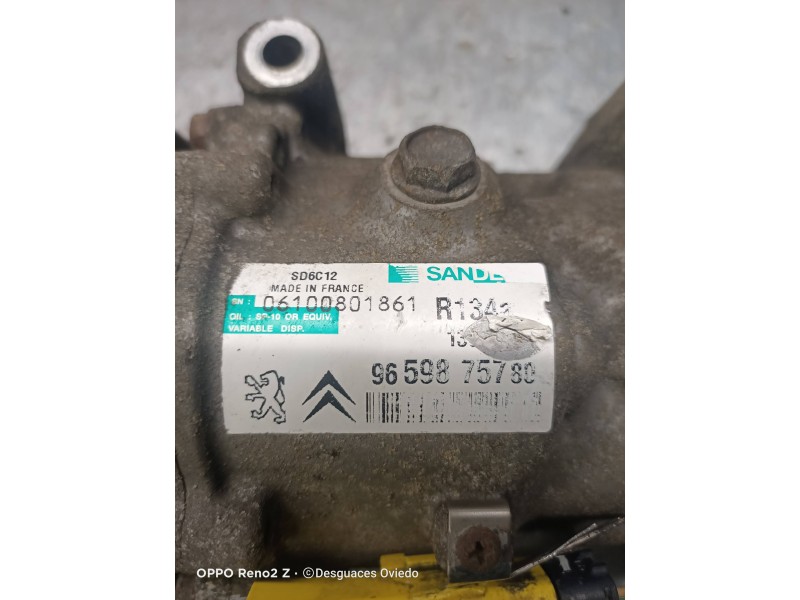 Recambio de compresor aire acondicionado para peugeot 207 urban referencia OEM IAM 9659875780 06100801861 