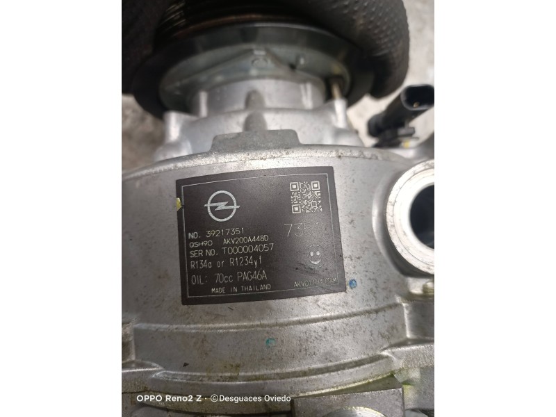 Recambio de compresor aire acondicionado para opel astra k lim. 5türig 1.2 referencia OEM IAM 39217351  