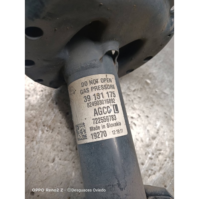 Recambio de amortiguador delantero izquierdo para opel astra k lim. 5türig 1.2 referencia OEM IAM 39131175  