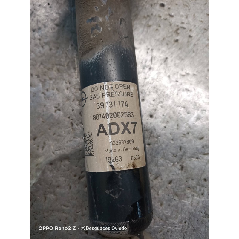 Recambio de amortiguador trasero derecho para opel astra k lim. 5türig 1.2 referencia OEM IAM 39131174  