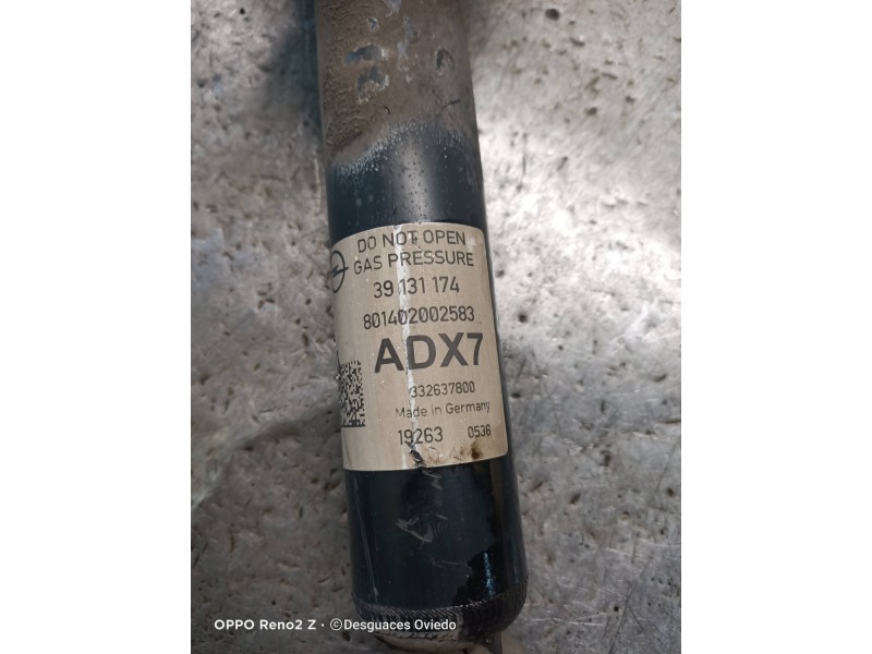 Recambio de amortiguador trasero derecho para opel astra k lim. 5türig 1.2 referencia OEM IAM 39131174  