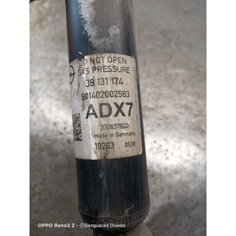 Recambio de amortiguador trasero izquierdo para opel astra k lim. 5türig 1.2 referencia OEM IAM 39131174  