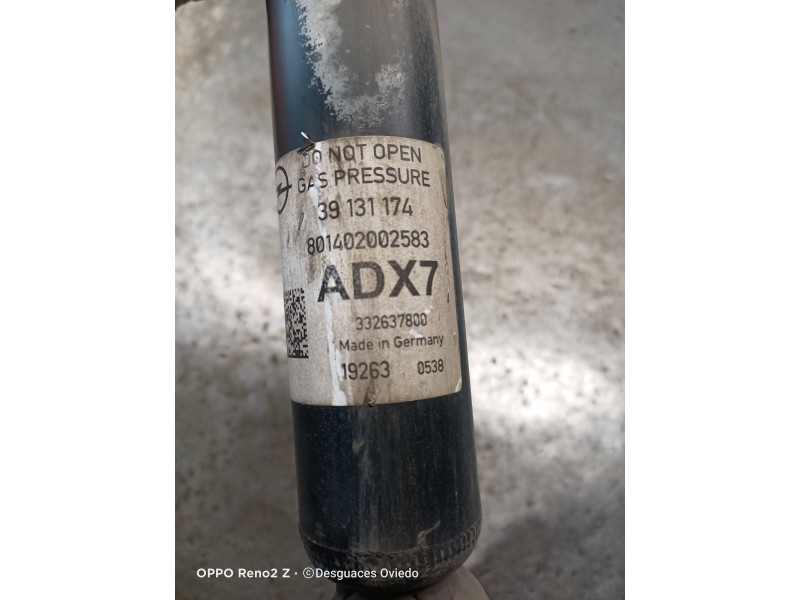 Recambio de amortiguador trasero izquierdo para opel astra k lim. 5türig 1.2 referencia OEM IAM 39131174  