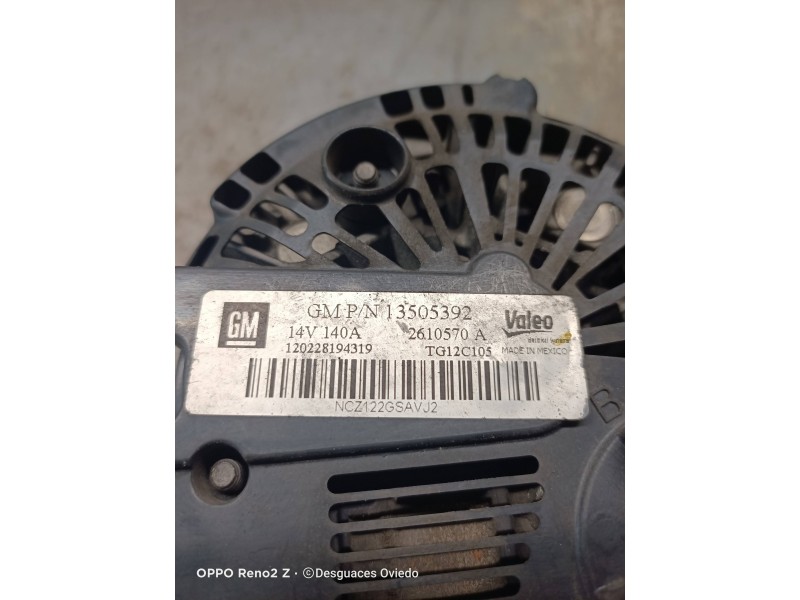 Recambio de alternador para chevrolet aveo berlina hatchback lt referencia OEM IAM 13505392 2610570A TG12C105