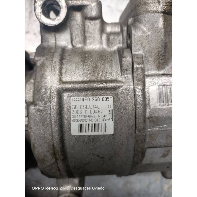 Recambio de compresor aire acondicionado para audi a6 berlina (4f2) 2.0 tfsi referencia OEM IAM 4F0260805T GE6SEU14C 