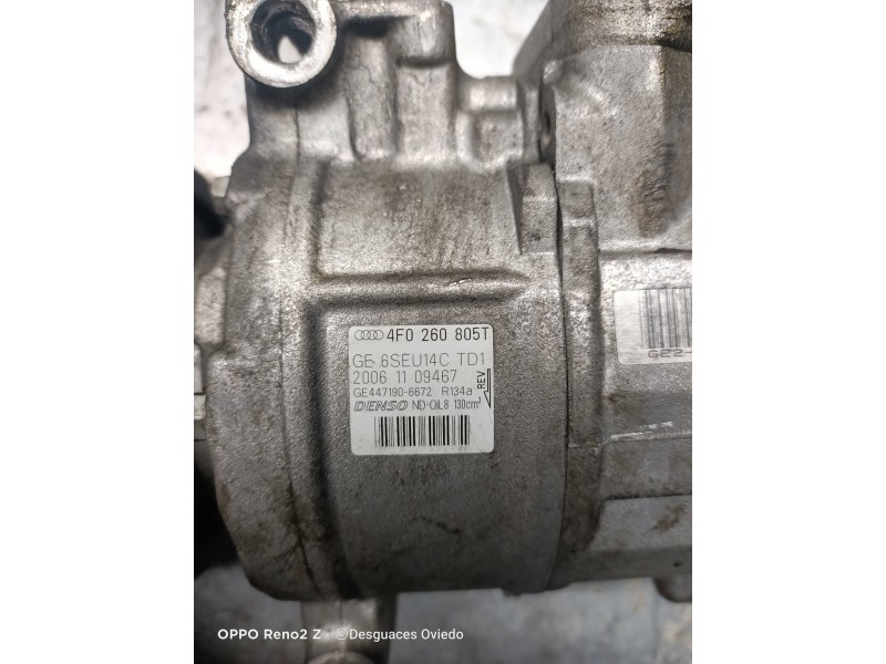 Recambio de compresor aire acondicionado para audi a6 berlina (4f2) 2.0 tfsi referencia OEM IAM 4F0260805T GE6SEU14C 