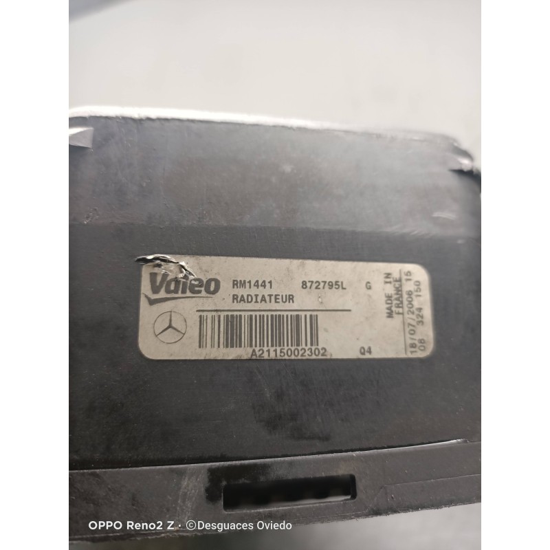 Recambio de radiador agua para mercedes clase cls (w219) 350 cgi (219.357) referencia OEM IAM A2115002302  