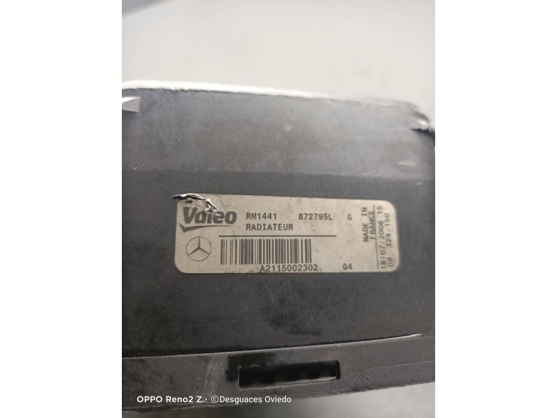 Recambio de radiador agua para mercedes clase cls (w219) 350 cgi (219.357) referencia OEM IAM A2115002302  