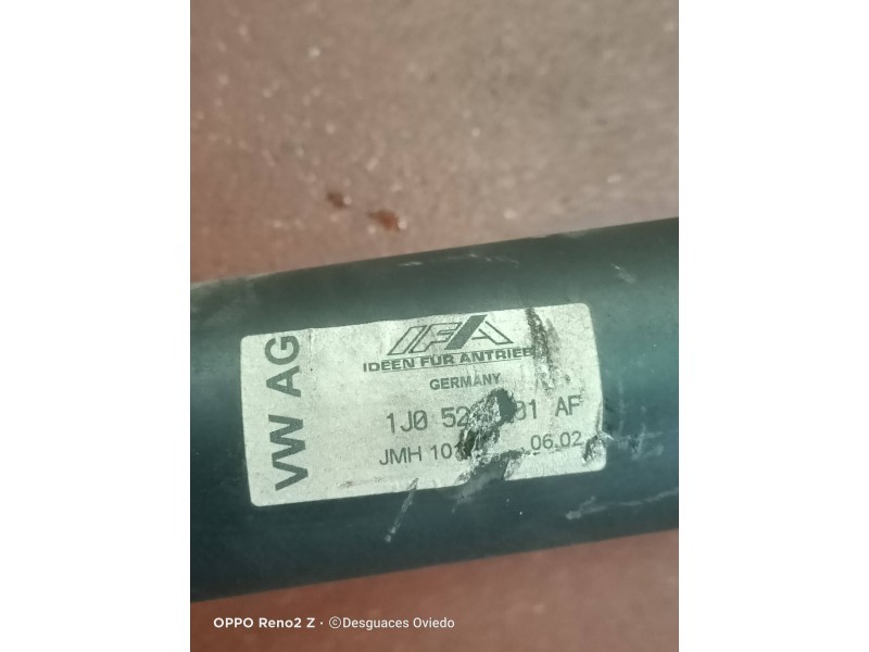 Recambio de transmision central para audi s3 (8l) 1.8 t (165kw) referencia OEM IAM 1J052  