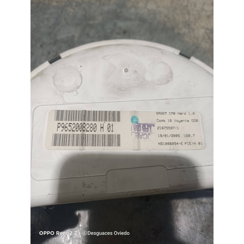 Recambio de cuadro instrumentos para citroen c3 1.4 hdi sx plus referencia OEM IAM P9652008280H 216755971 
