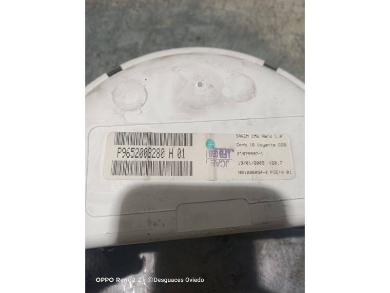 Recambio de cuadro instrumentos para citroen c3 1.4 hdi sx plus referencia OEM IAM P9652008280H 216755971 
