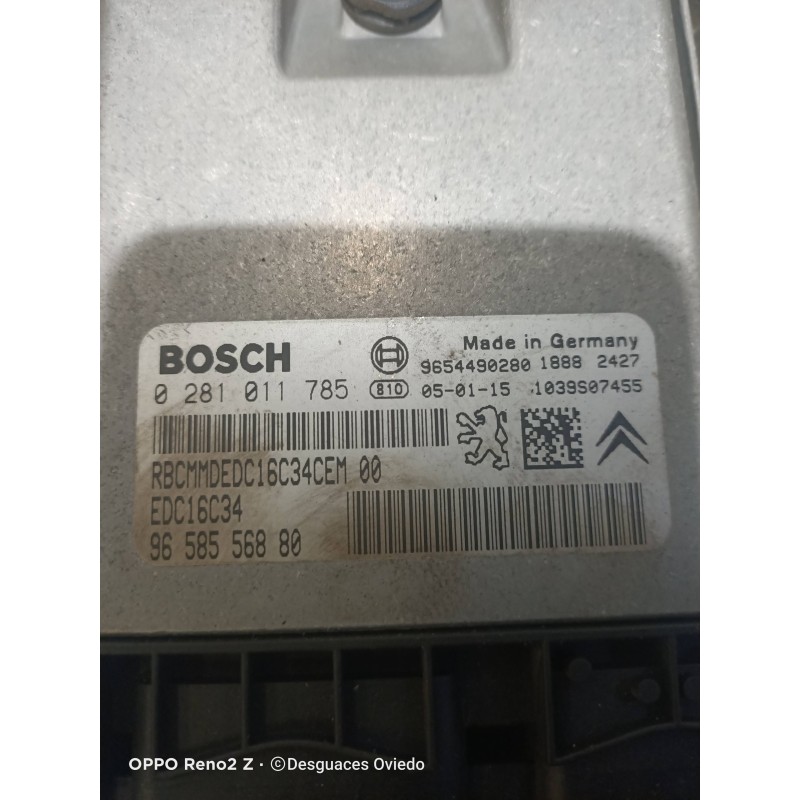 Recambio de centralita motor uce para citroen c3 1.4 hdi sx plus referencia OEM IAM 0281011785 9658556880 