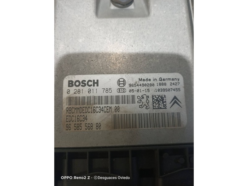 Recambio de centralita motor uce para citroen c3 1.4 hdi sx plus referencia OEM IAM 0281011785 9658556880 