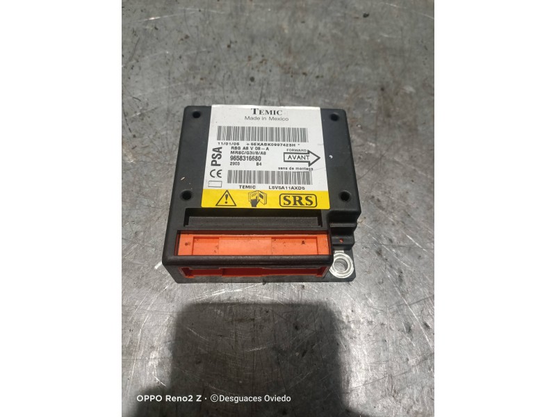 Recambio de centralita airbag para citroen c3 1.4 hdi sx plus referencia OEM IAM 9658316680  