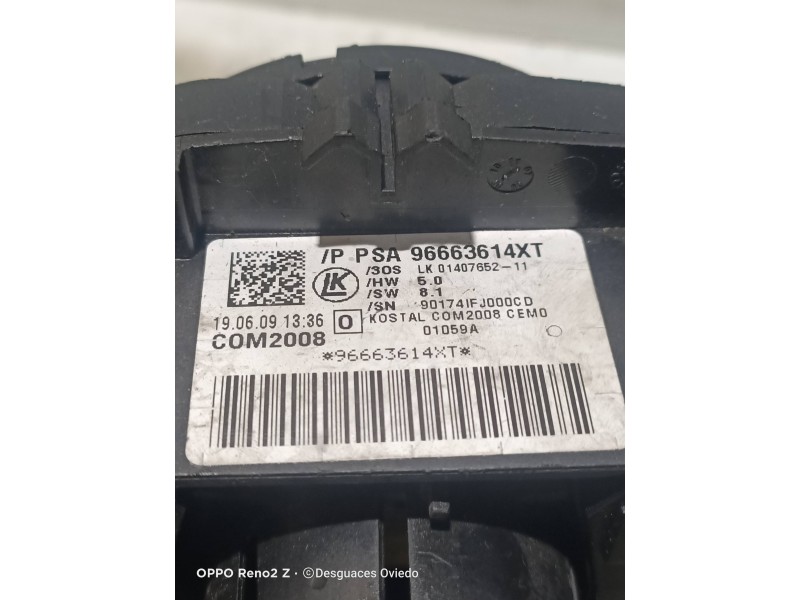 Recambio de mando luces para peugeot 3008 premium referencia OEM IAM 96663614XT  