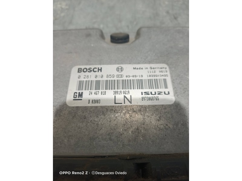 Recambio de centralita motor uce para opel astra g berlina club referencia OEM IAM 0281010859 24467018 