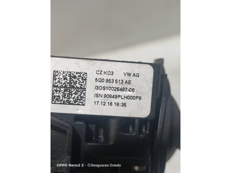 Recambio de mando luces para seat leon (5f1) style referencia OEM IAM 5Q0953507GT 5Q0953513AE 