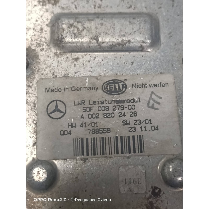 Recambio de centralita faros xenon para mercedes clase e (w211) berlina e 220 cdi (211.006) referencia OEM IAM A0028202426 5DF00 Recambio de centralita faros xenon para mercedes clase e (w211) berlina e 220 cdi (211.006) referencia OEM IAM A0028202426 5DF00