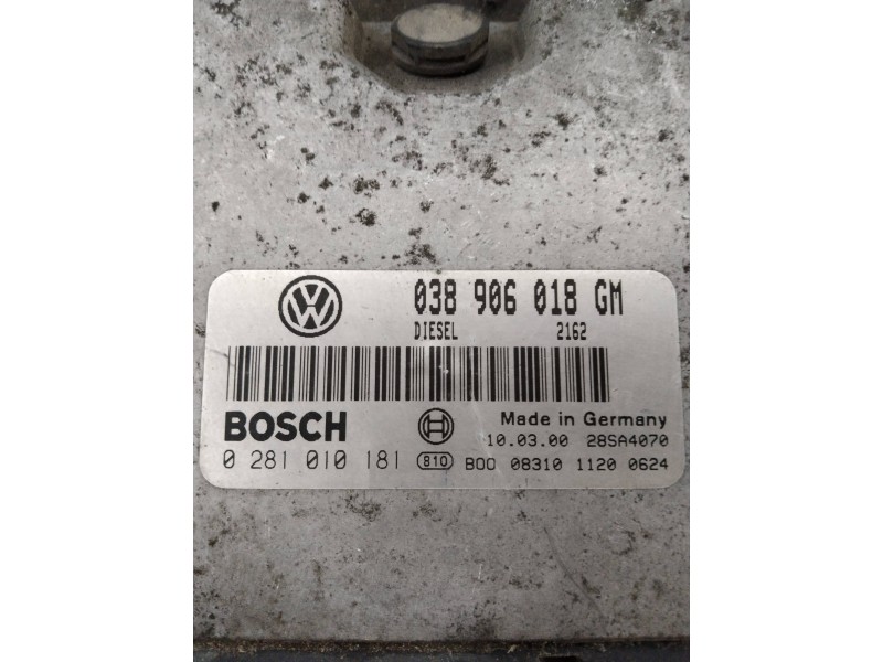 Recambio de centralita motor uce para skoda octavia berlina (1u2) 1.9 tdi glx referencia OEM IAM 0281010181 038906018GM 