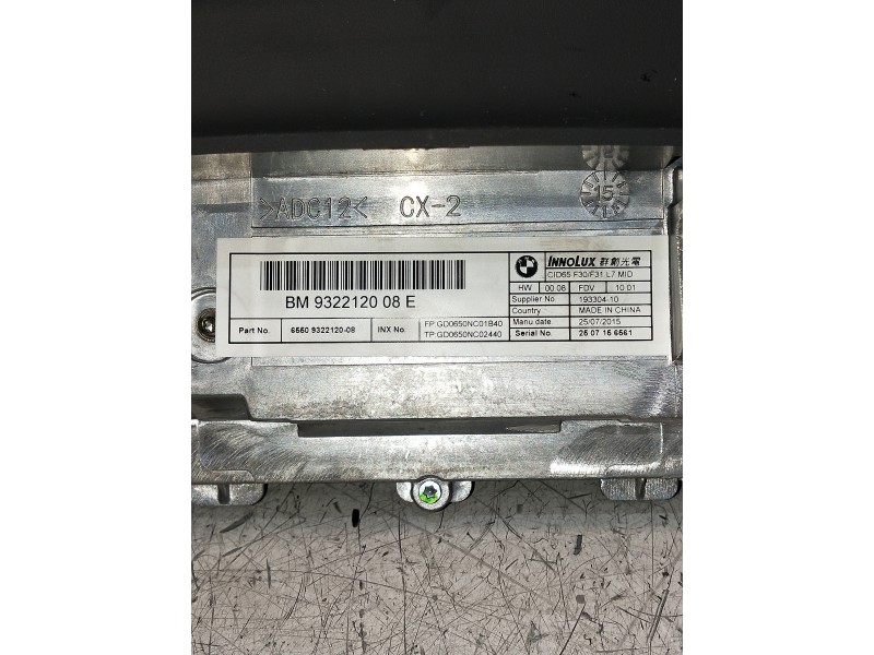 Recambio de pantalla multifuncion para bmw serie 3 gran turismo (f34) 318d referencia OEM IAM 93221008E 6550932212008 2507156561